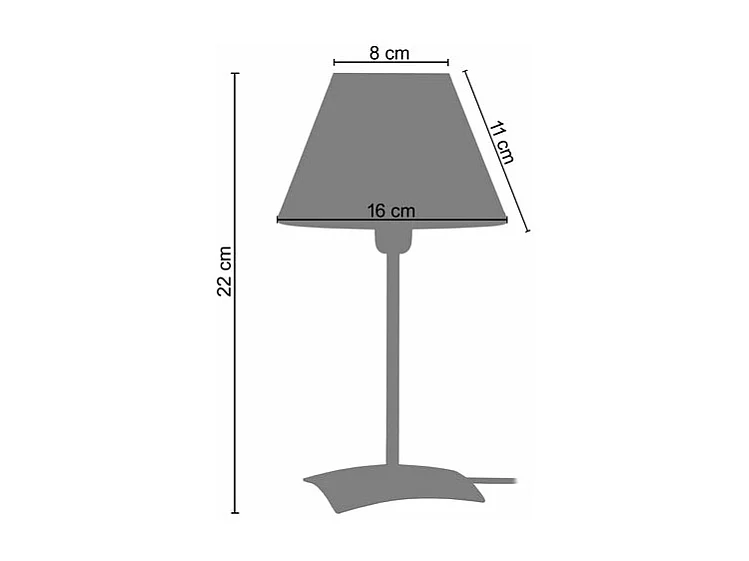 Pair de Lampes de chevet droit métal  orange 29 cm.