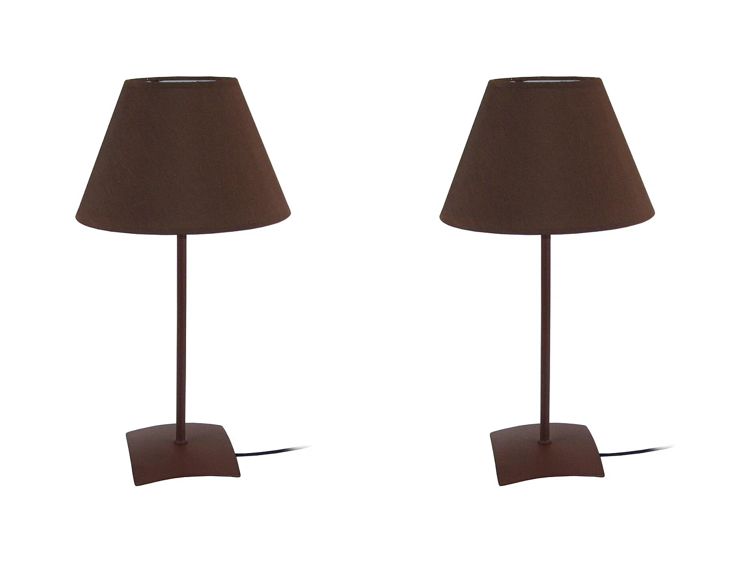 Lampe de Chevet TOSEL ,métal,Marron,H29xD 16xP16cm