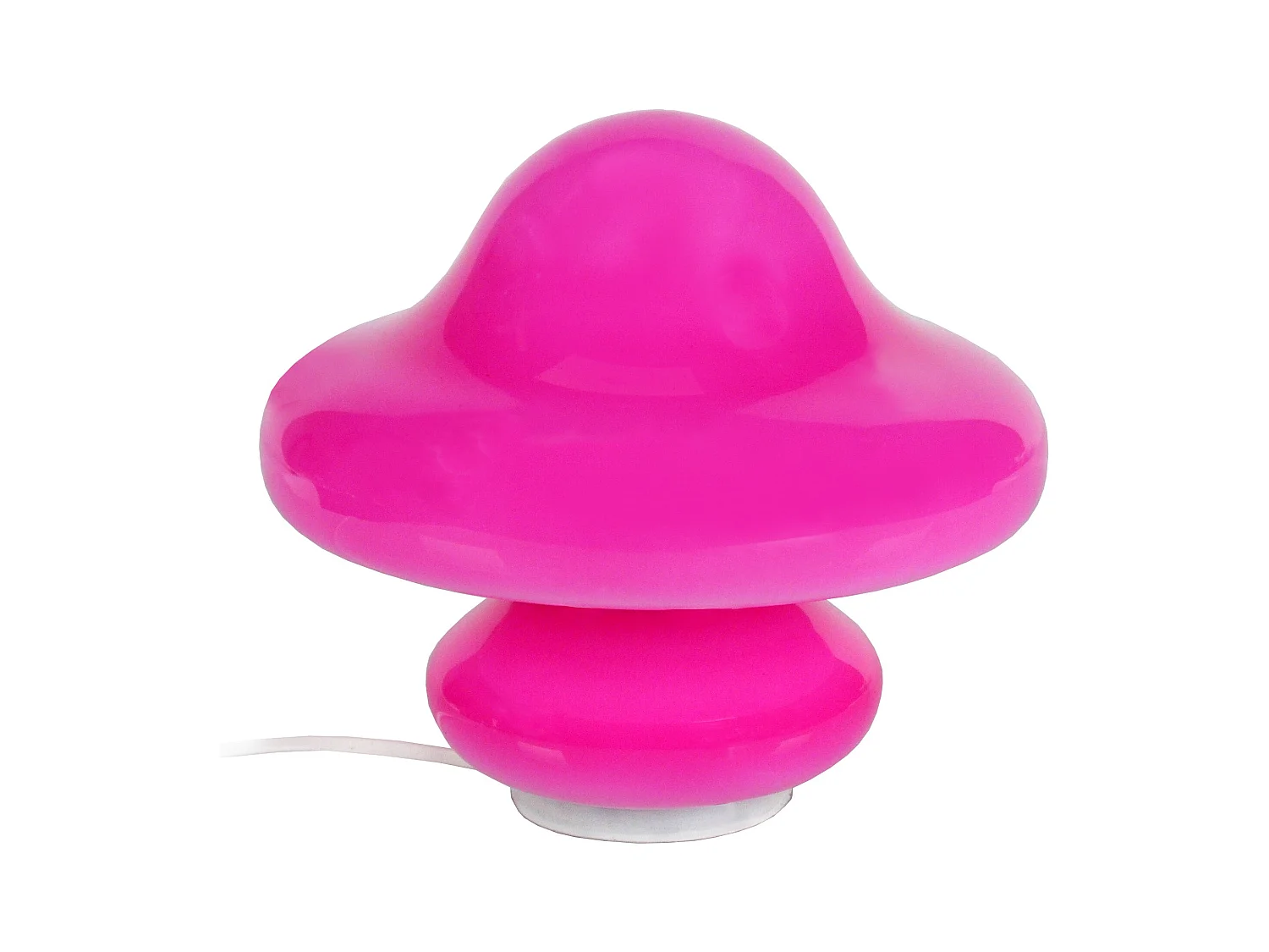 Lampe de Chevet TOSEL ,verre,Rose ,H21xD23xP23cm