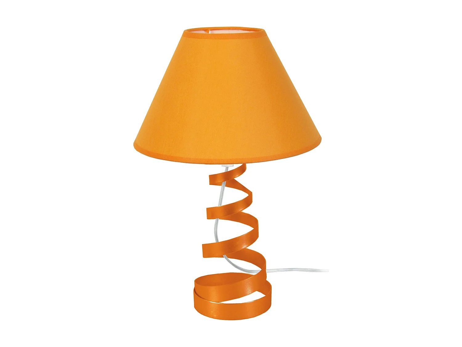 Candeeiro de sala TOSEL CALCUTA tecido globo branco D40 x  H47  cm