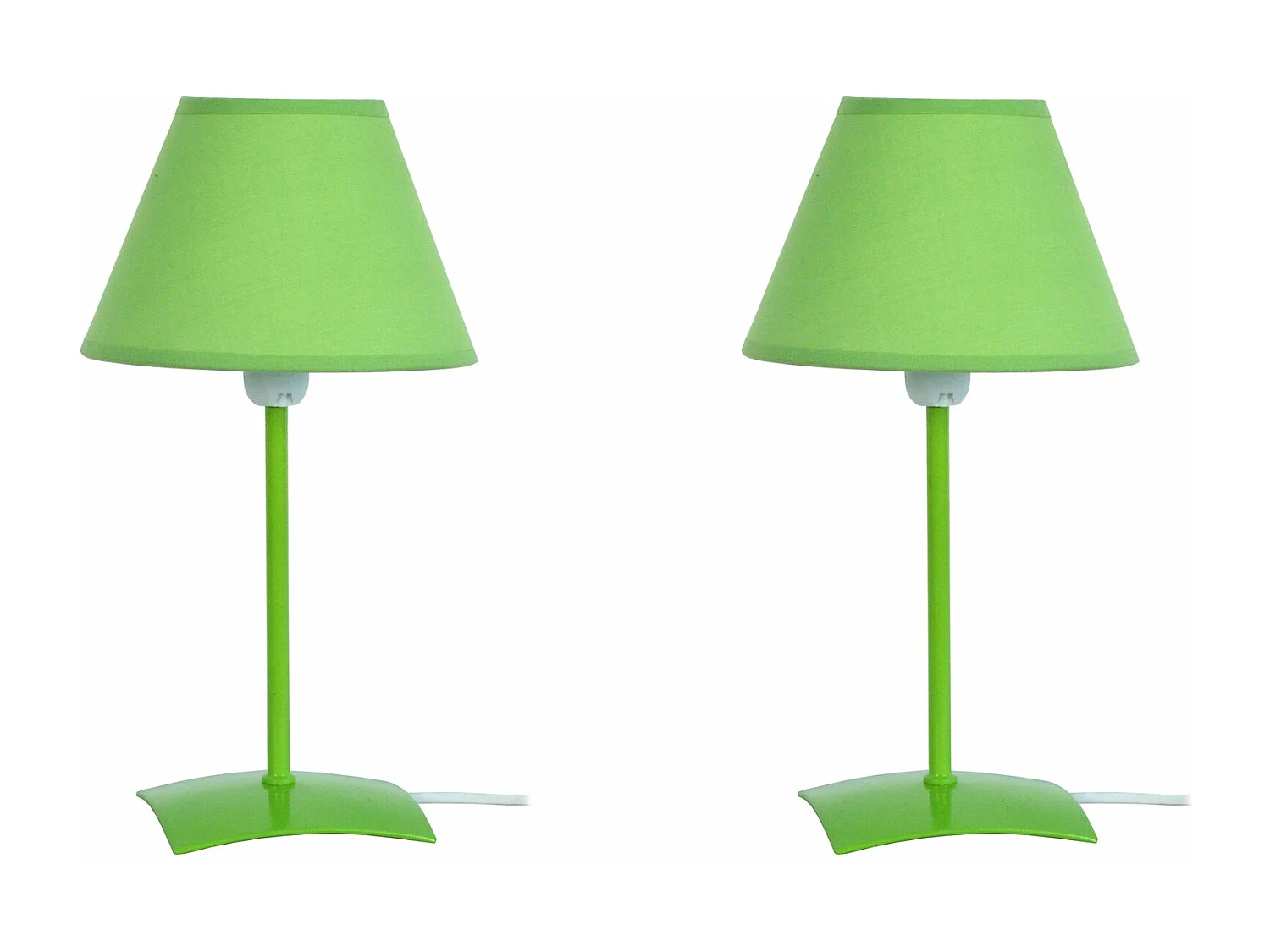 Candeeiro de mesa TOSEL KUNAGI LT2 tecido meio cilindro Verde D18 x  H39  cm