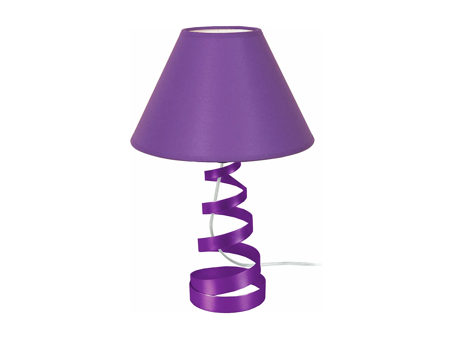 Candeeiro de sala TOSEL CALCUTA tecido globo branco D40 x  H47  cm