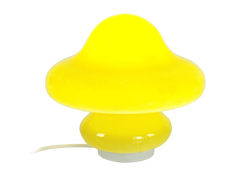 Lámpara de noche TOSEL ,vidrio,AMARILLO, A 21xD23xP23cm