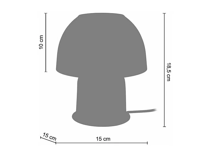 Abajur TOSEL KATITA LT2 tecido certo branco D18 x  H35  cm
