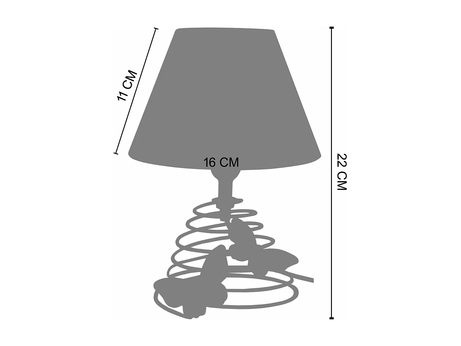 Candeeiro de mesa TOSEL HOD tecido certo bege D30 x  H54  cm