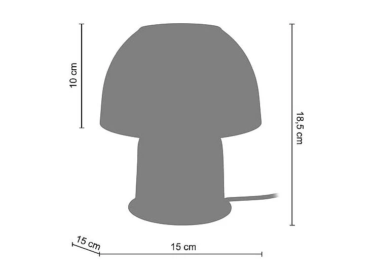 Abajur TOSEL KATITA LT2 tecido certo amarelo D18 x  H35  cm