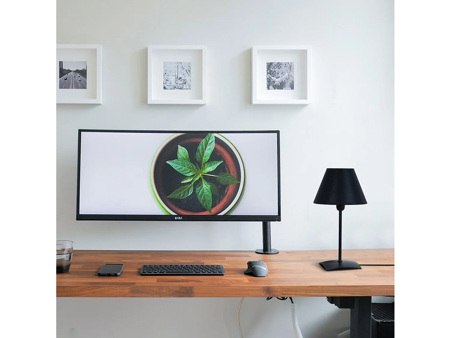 Lámpara de noche TOSEL ,metal,Negro ,A29xD16x P 16cm