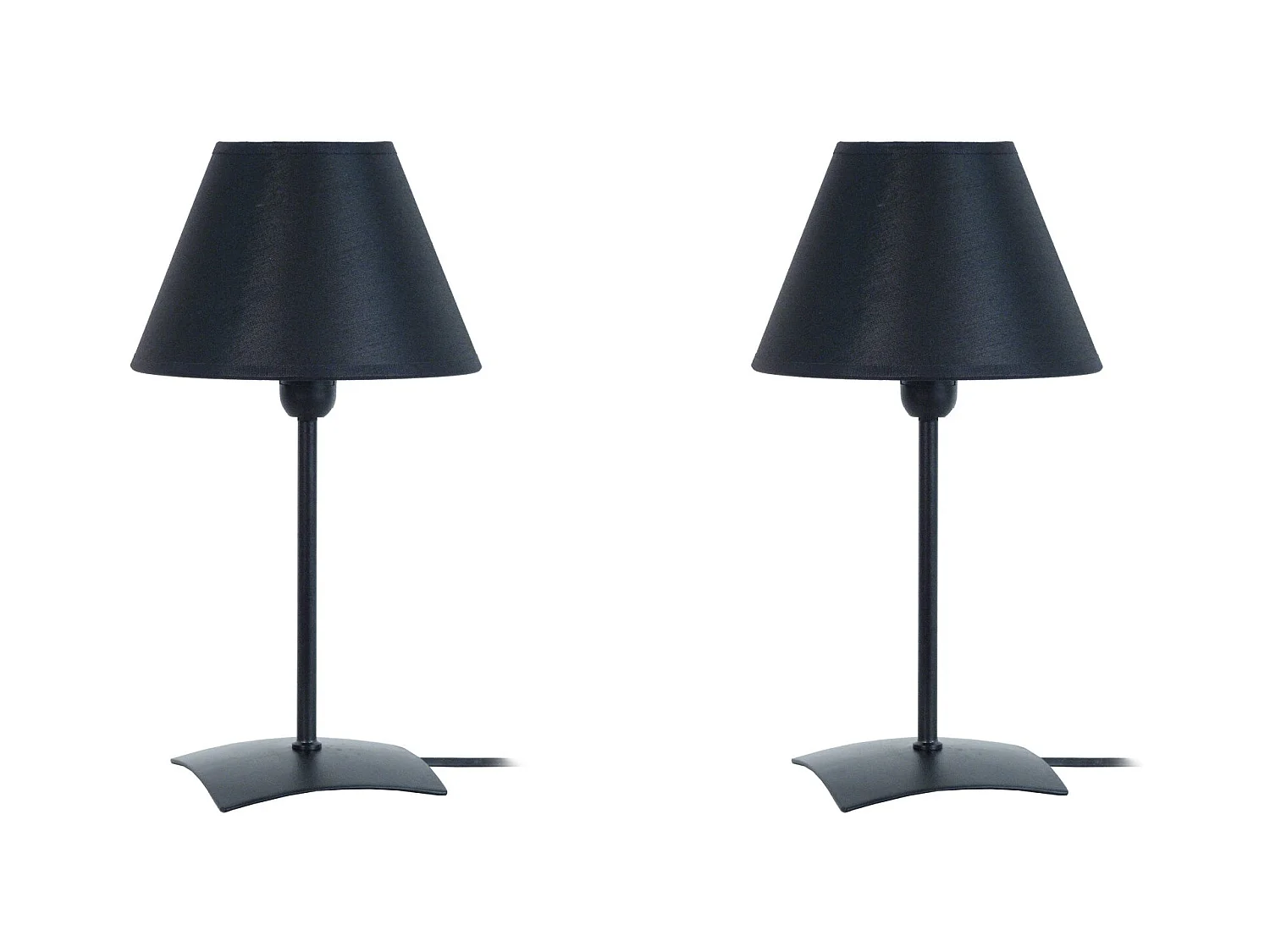 Lampe de Chevet TOSEL ,métal,Noir ,H22xD16x P 16cm