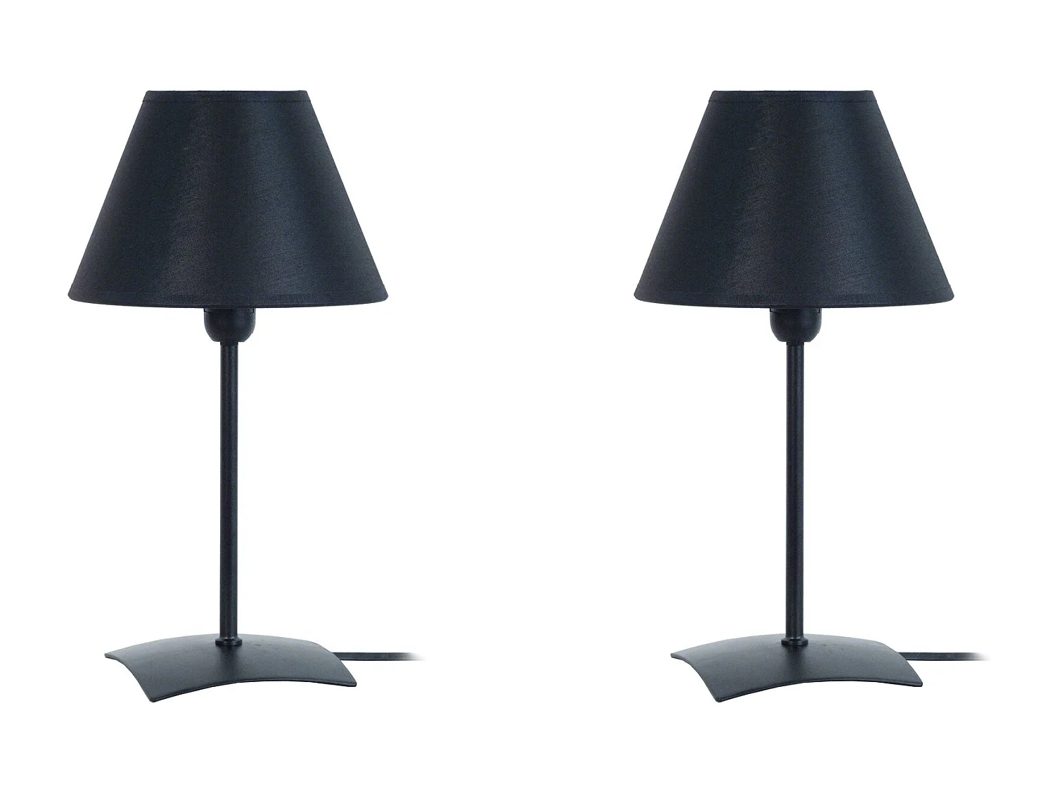 Lampe de Chevet TOSEL ,métal,Noir ,H22xD16x P 16cm