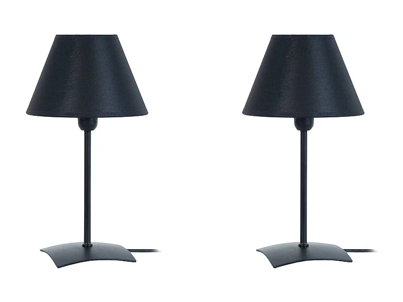 Lampe de Chevet TOSEL ,métal,Noir ,H22xD16x P 16cm