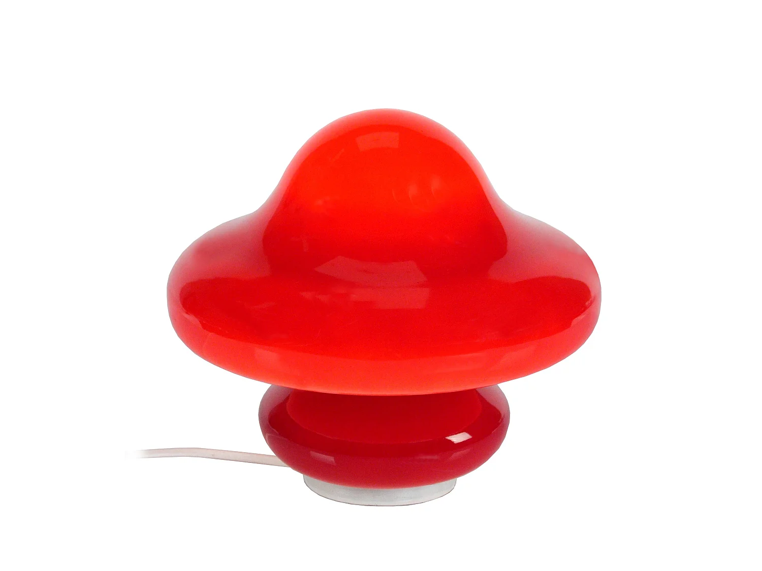 STRUMPF - Lampe de chevet champignon verre rouge
