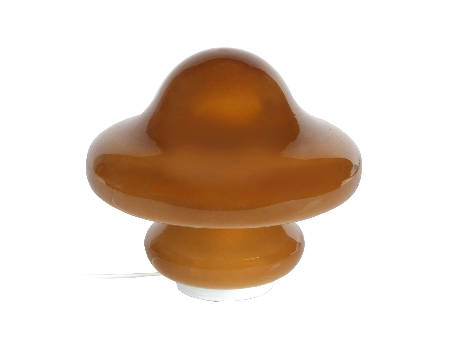 STRUMPF - Lampe de chevet champignon verre marron