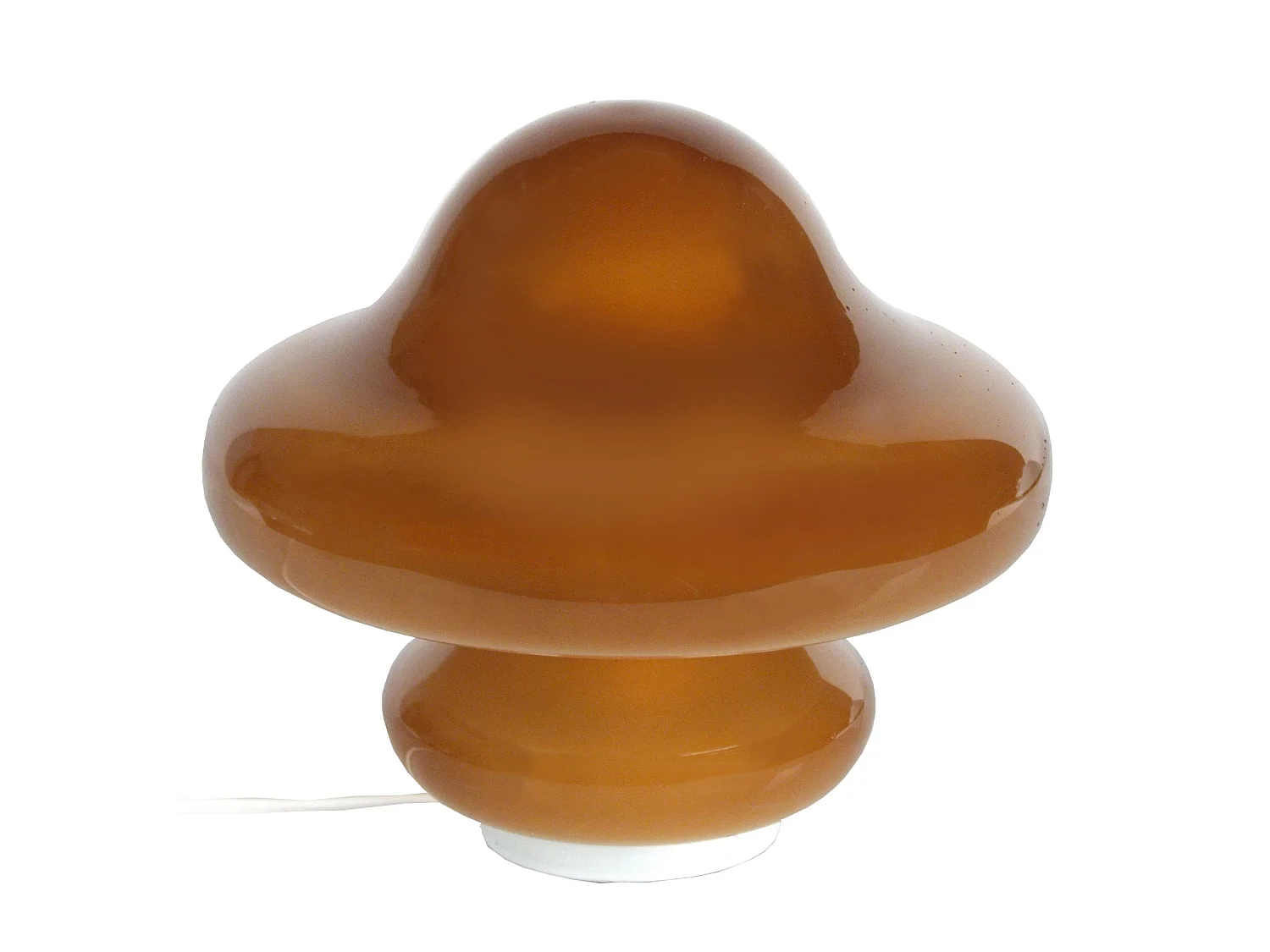 STRUMPF - Lampe de chevet champignon verre marron