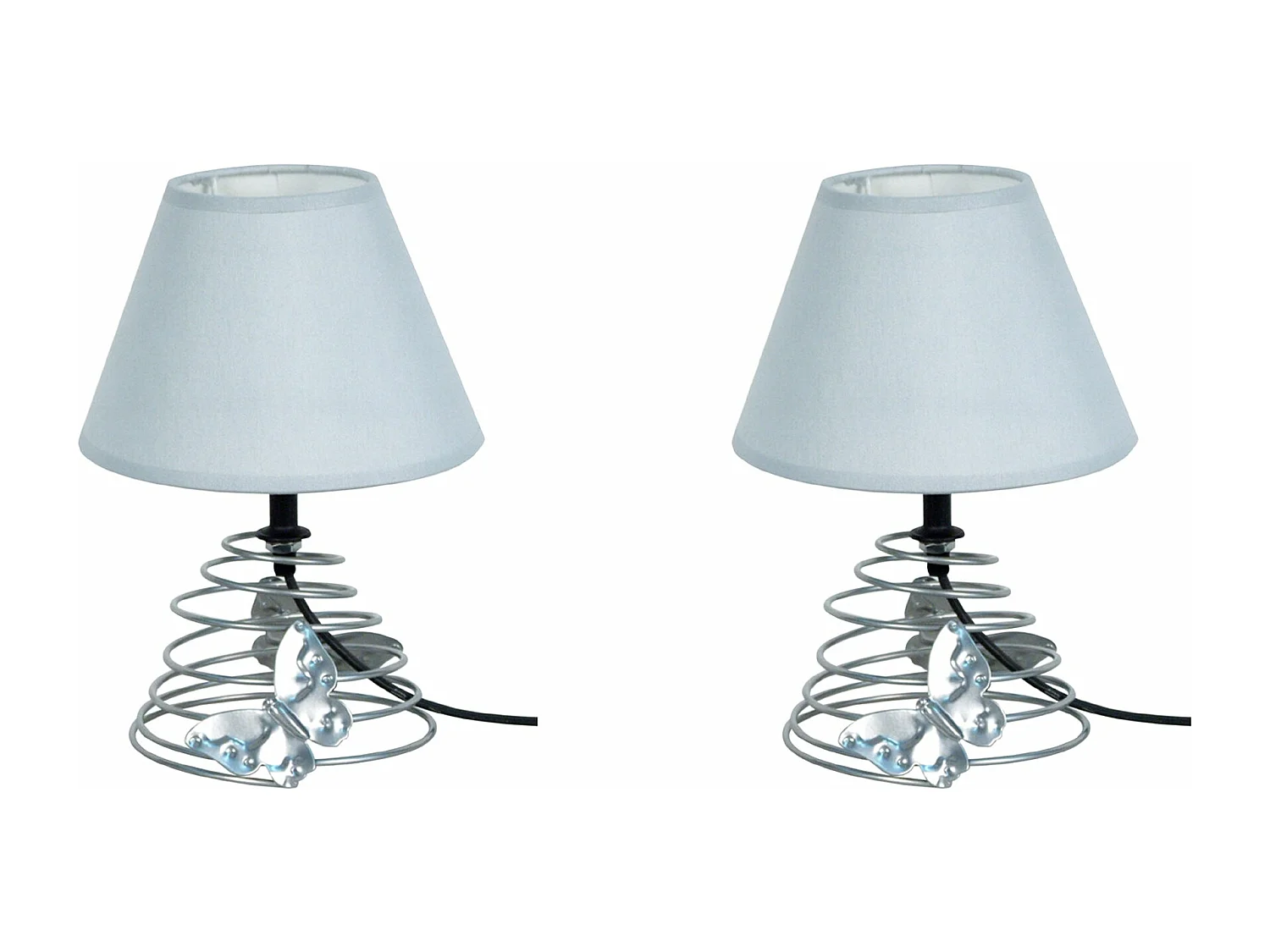 Abajur TOSEL LUSA LT2 tecido geométrico preto D18 x  H29  cm