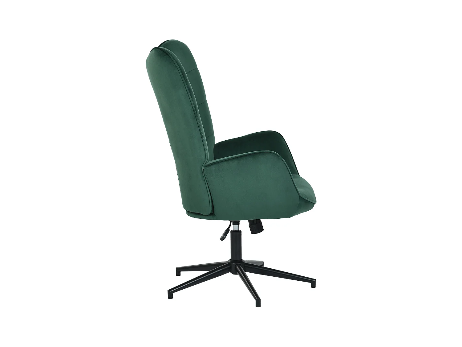 URBAN MEUBLE Fauteuil Scandinave Chaise Pivotant pour Bureau Salon Chambre avec Un revêtement en Velours des Accoudoirs Rembourés, Métal, vert, 70*80*100CM