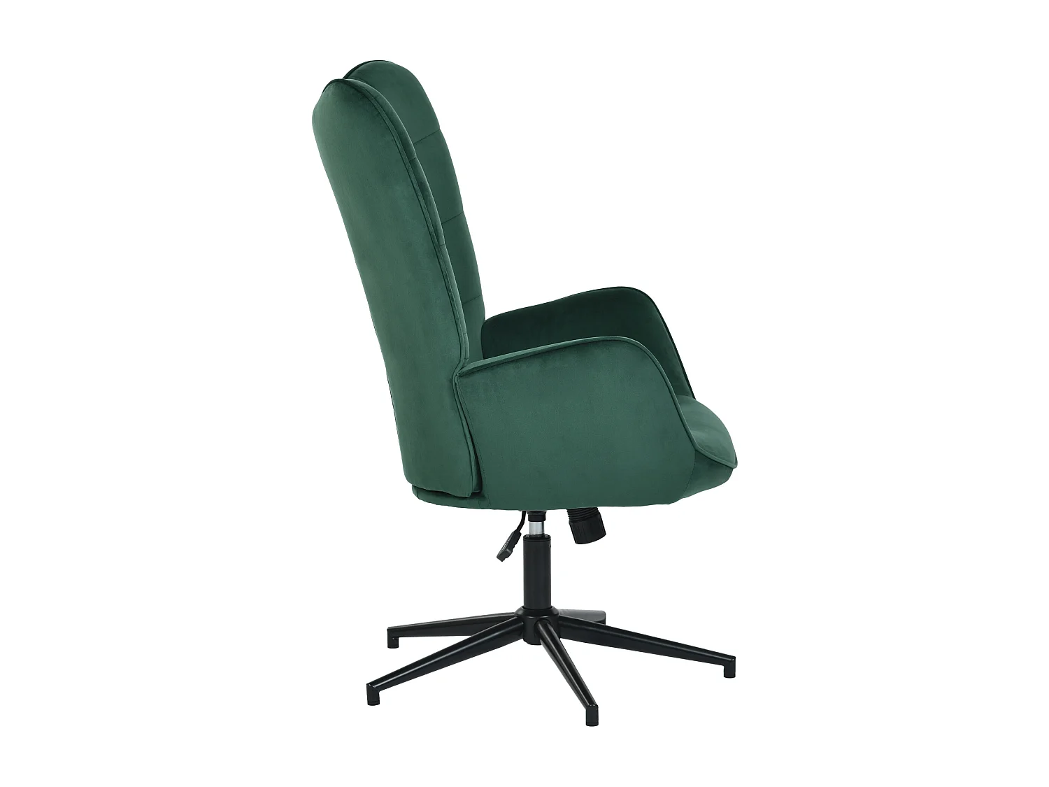 URBAN MEUBLE Fauteuil Scandinave Chaise Pivotant pour Bureau Salon Chambre avec Un revêtement en Velours des Accoudoirs Rembourés, Métal, vert, 70*80*100CM