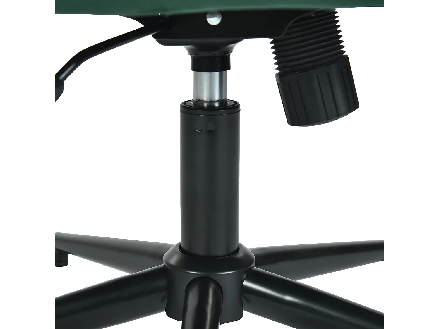 URBAN MEUBLE Fauteuil Scandinave Chaise Pivotant pour Bureau Salon Chambre avec Un revêtement en Velours des Accoudoirs Rembourés, Métal, vert, 70*80*100CM