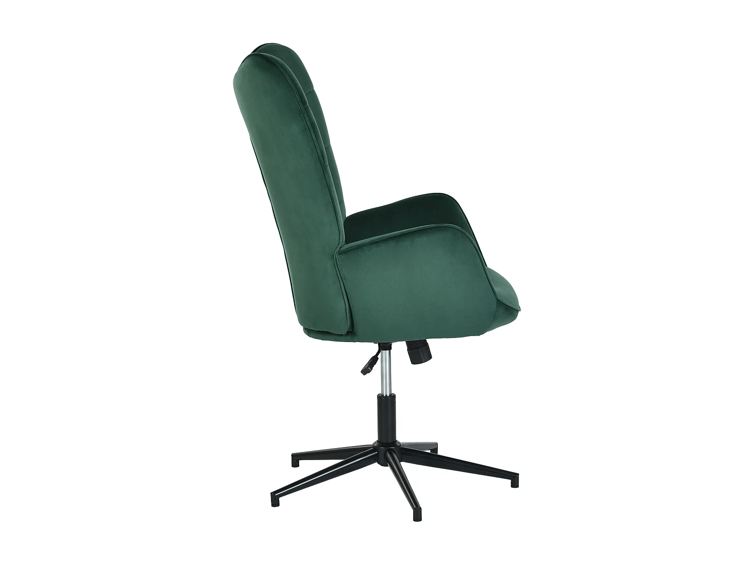 URBAN MEUBLE Fauteuil Scandinave Chaise Pivotant pour Bureau Salon Chambre avec Un revêtement en Velours des Accoudoirs Rembourés, Métal, vert, 70*80*100CM