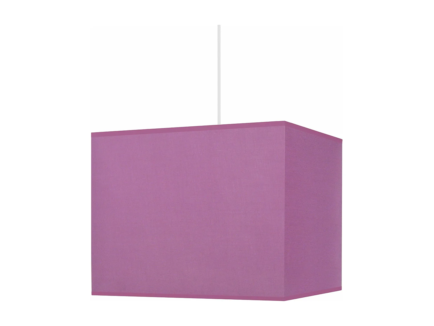 Suspension carré tissu  violet 85 cm.