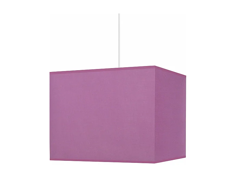 Suspension carré tissu  violet 85 cm.