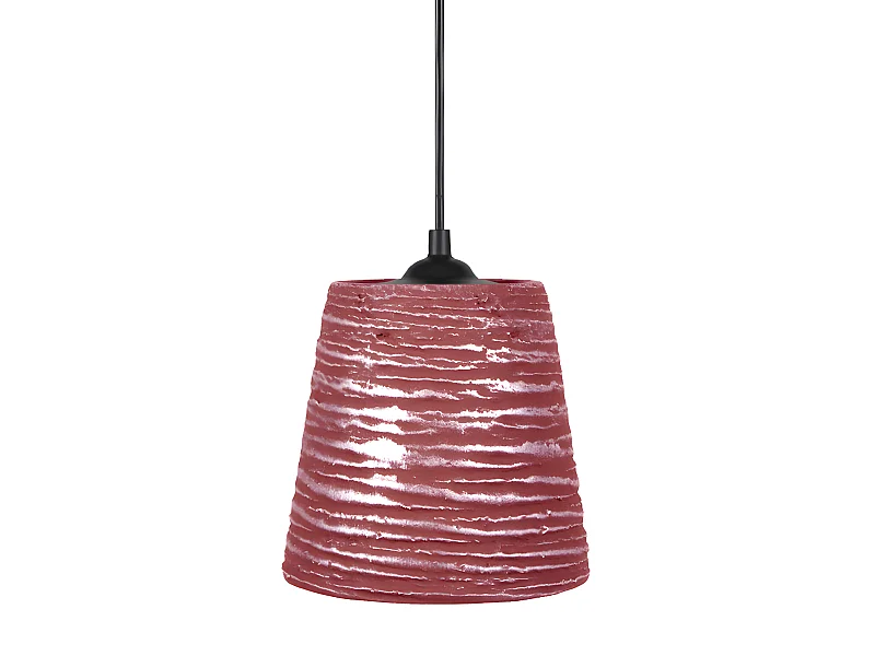 Suspensão TOSEL  LAMAS vidro cúpula cetim D20 x  H80  cm