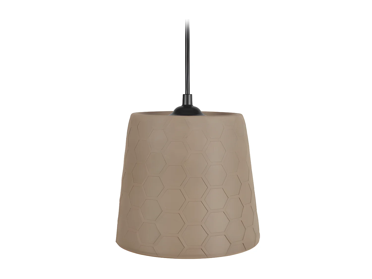 Suspensão TOSEL  TROFA metal cúpula cinza D32 x  H75  cm