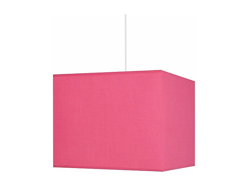 Suspension carré tissu rose 85 cm.