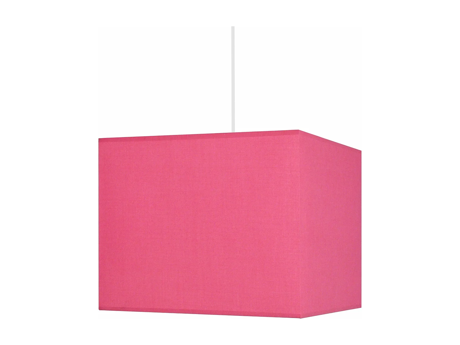 Suspension carré tissu rose 85 cm.