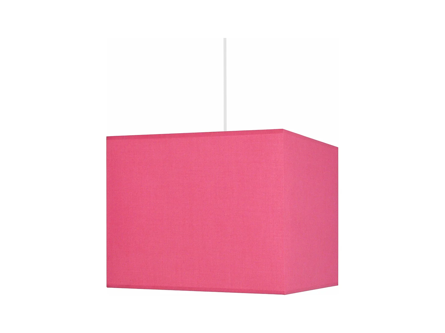 Suspension carré tissu rose 85 cm.