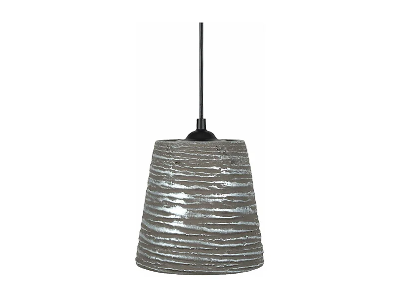 Suspension conique potterie  taupe,gris 70 cm.