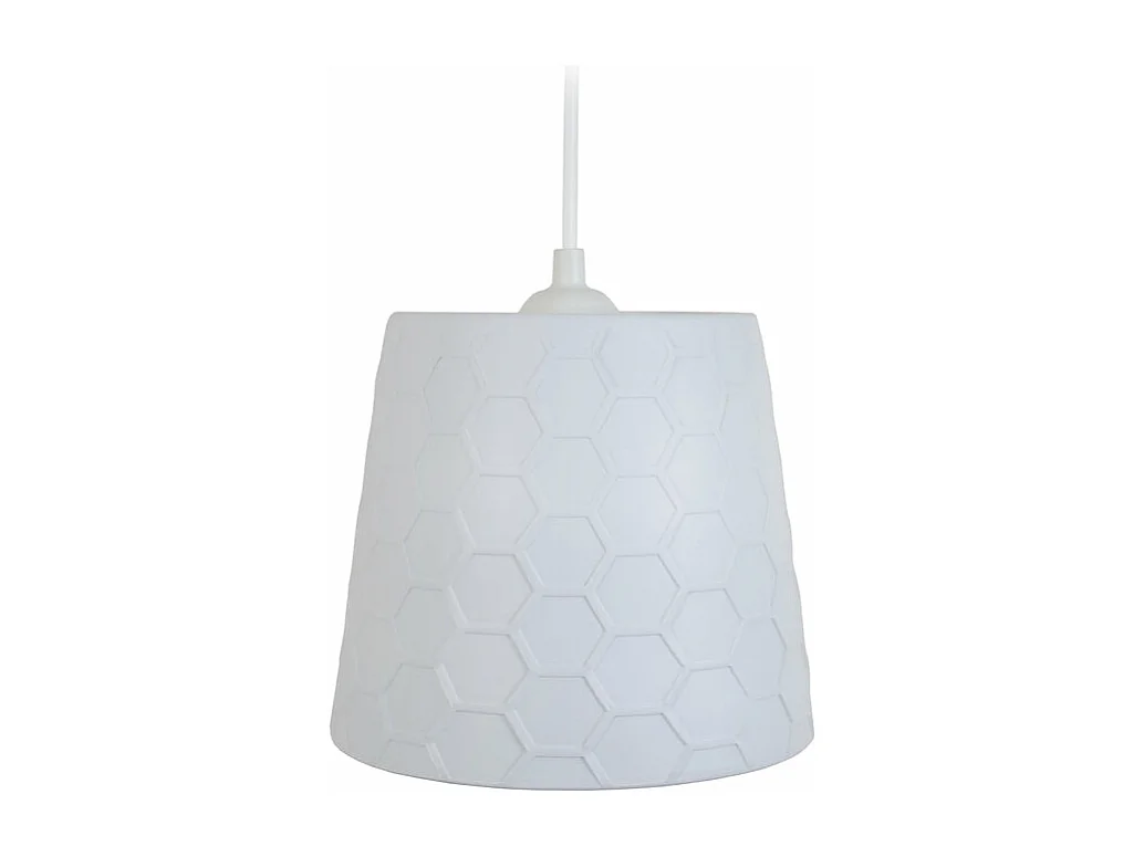 Suspensão TOSEL  TROFA metal cúpula branco D32 x  H75  cm
