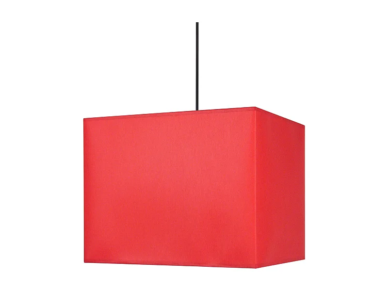 Suspension carré tissu  rouge 85 cm.