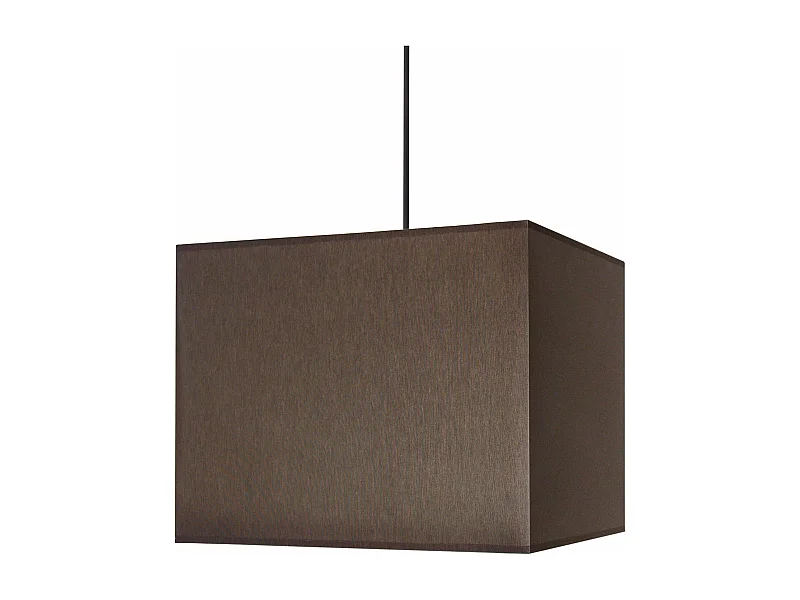 Suspension carré tissu  marron 85 cm.