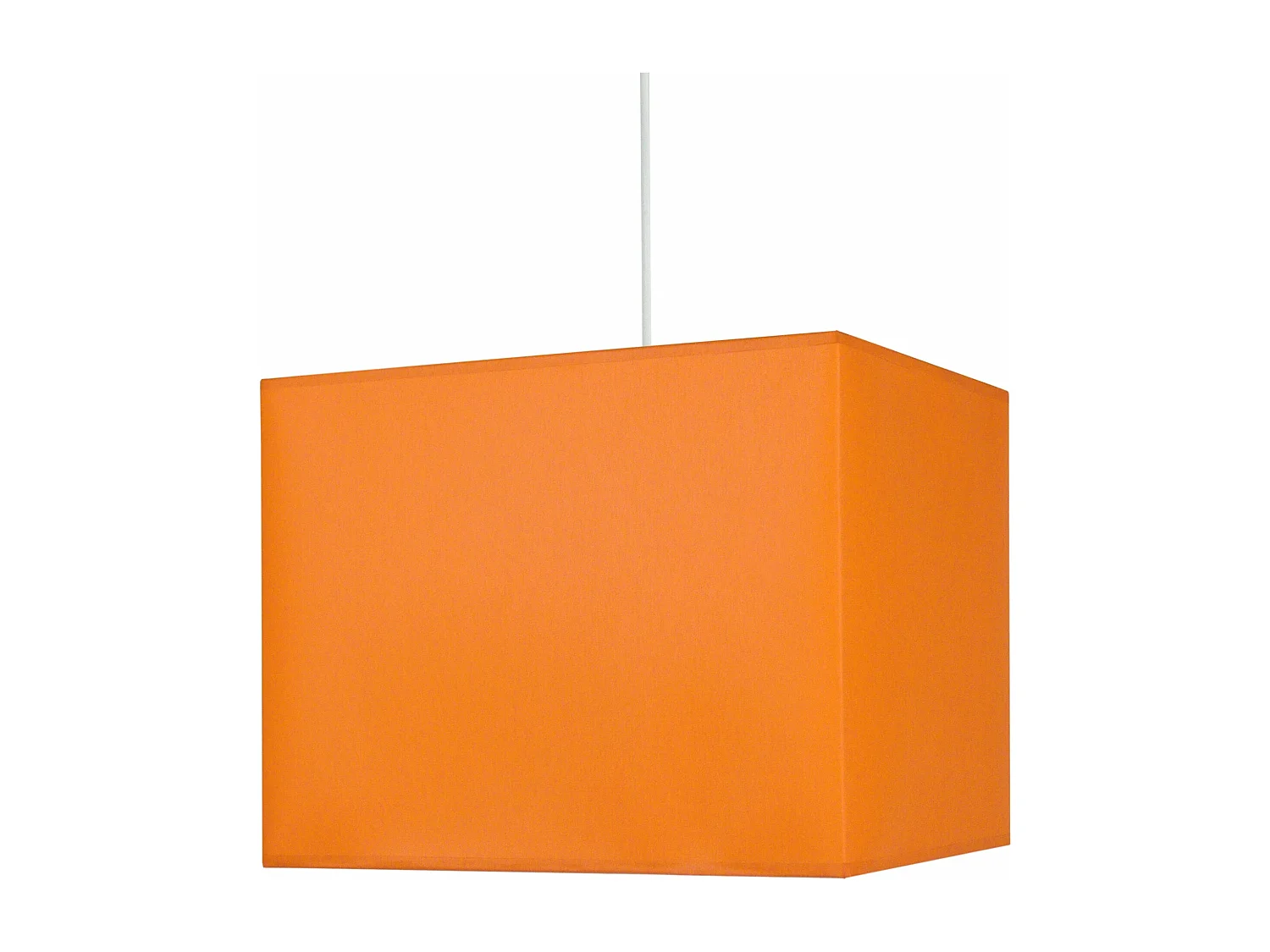 Suspension carré tissu  orange 85 cm.