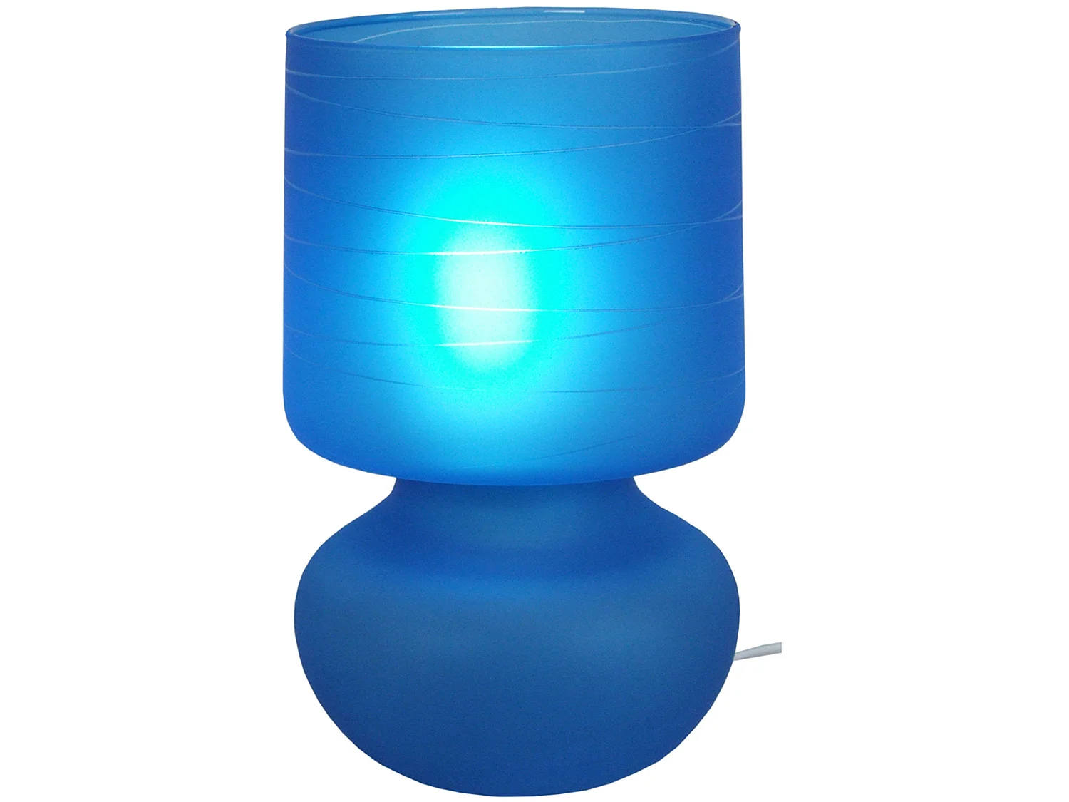 Lampe de Chevet TOSEL ,verre,Gris ,H24xD14xP 14cm