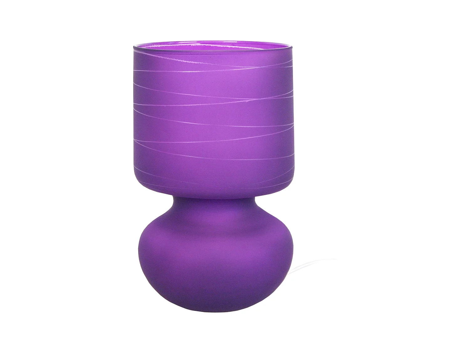 Lampe de Chevet TOSEL ,verre,Gris ,H24xD14x P14cm