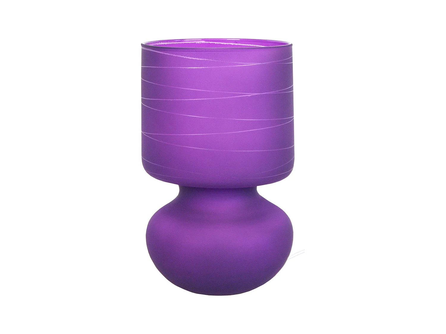 Lámpara de noche TOSEL ,vidrio,Gris ,A24xD14x P14cm