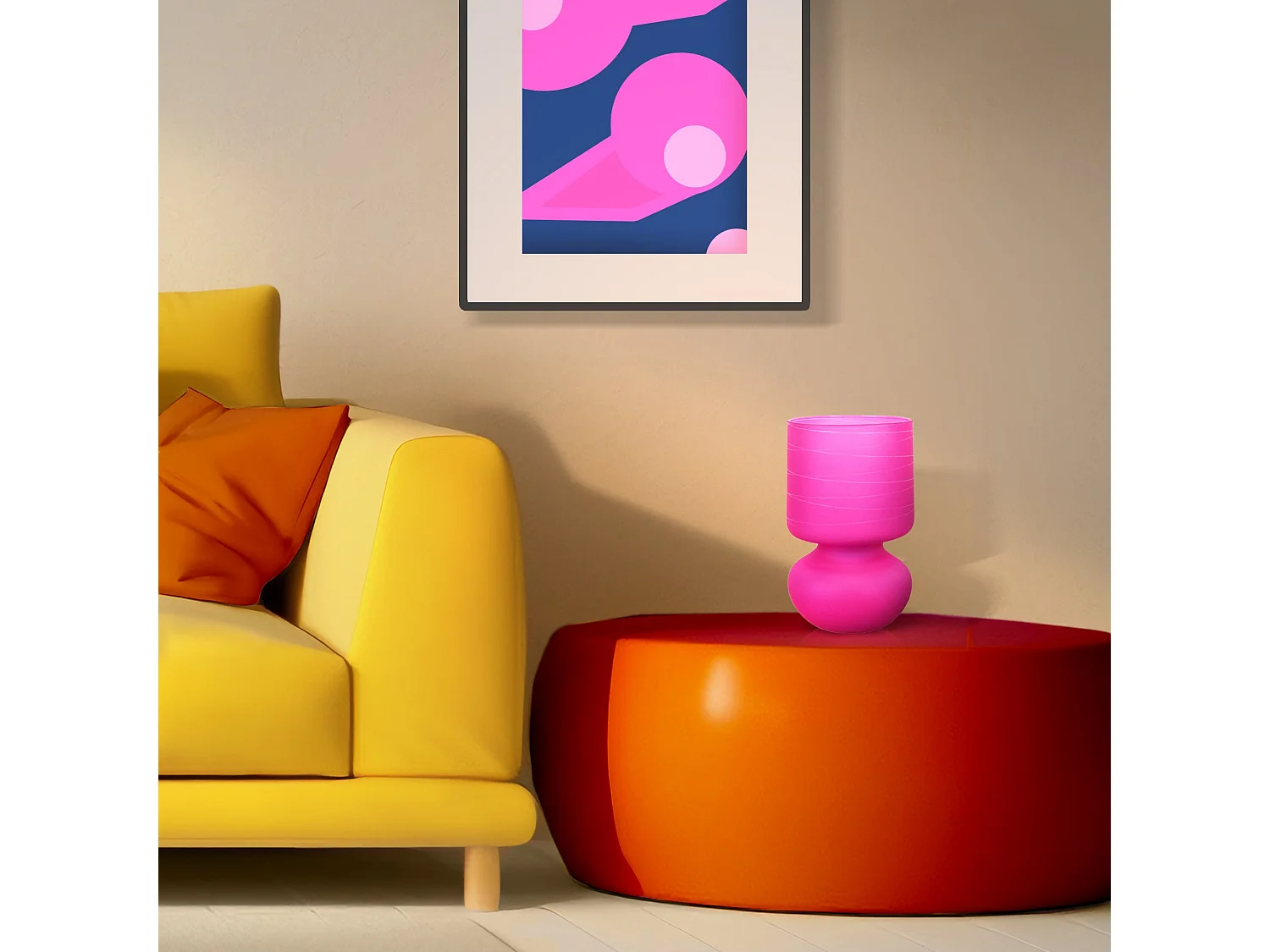 Lámpara de noche TOSEL ,vidrio,Gris , A24xD14xP14cm