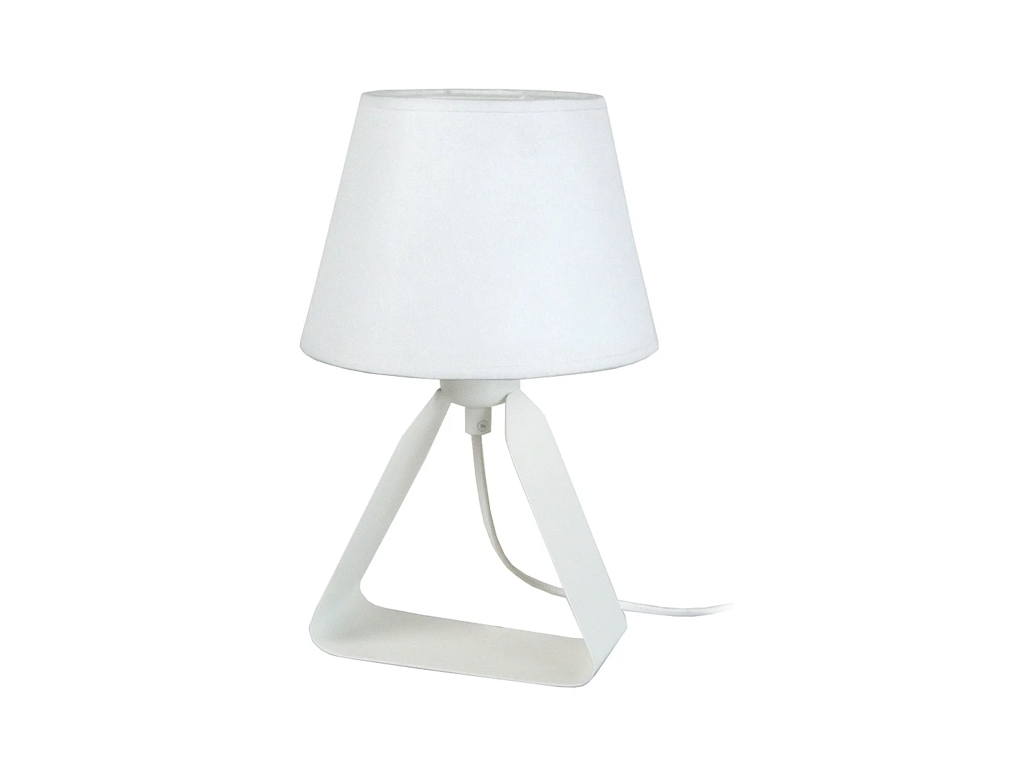 Lampe de Chevet TOSEL ,métal,Blanc   , H 29xD18x P 18cm