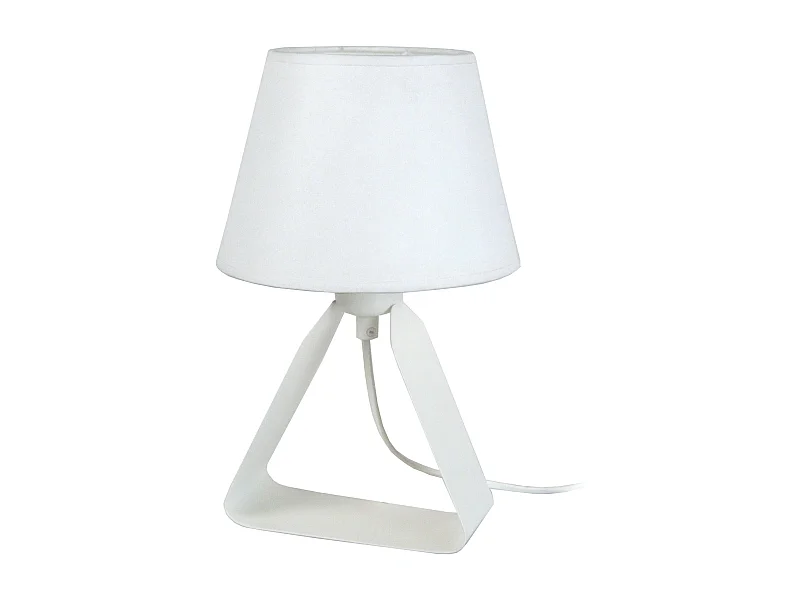 Lampe de Chevet TOSEL ,métal,Blanc   , H 29xD18x P 18cm