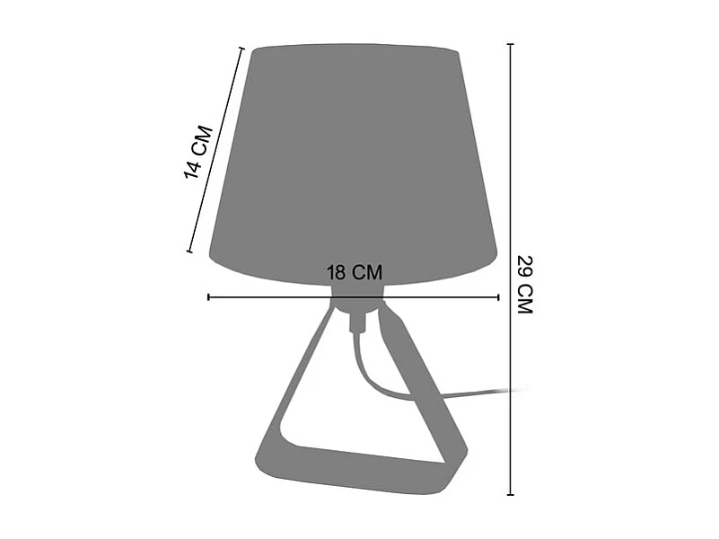 Pair de Lampes de chevet géométrique métal  aluminium 29 cm.