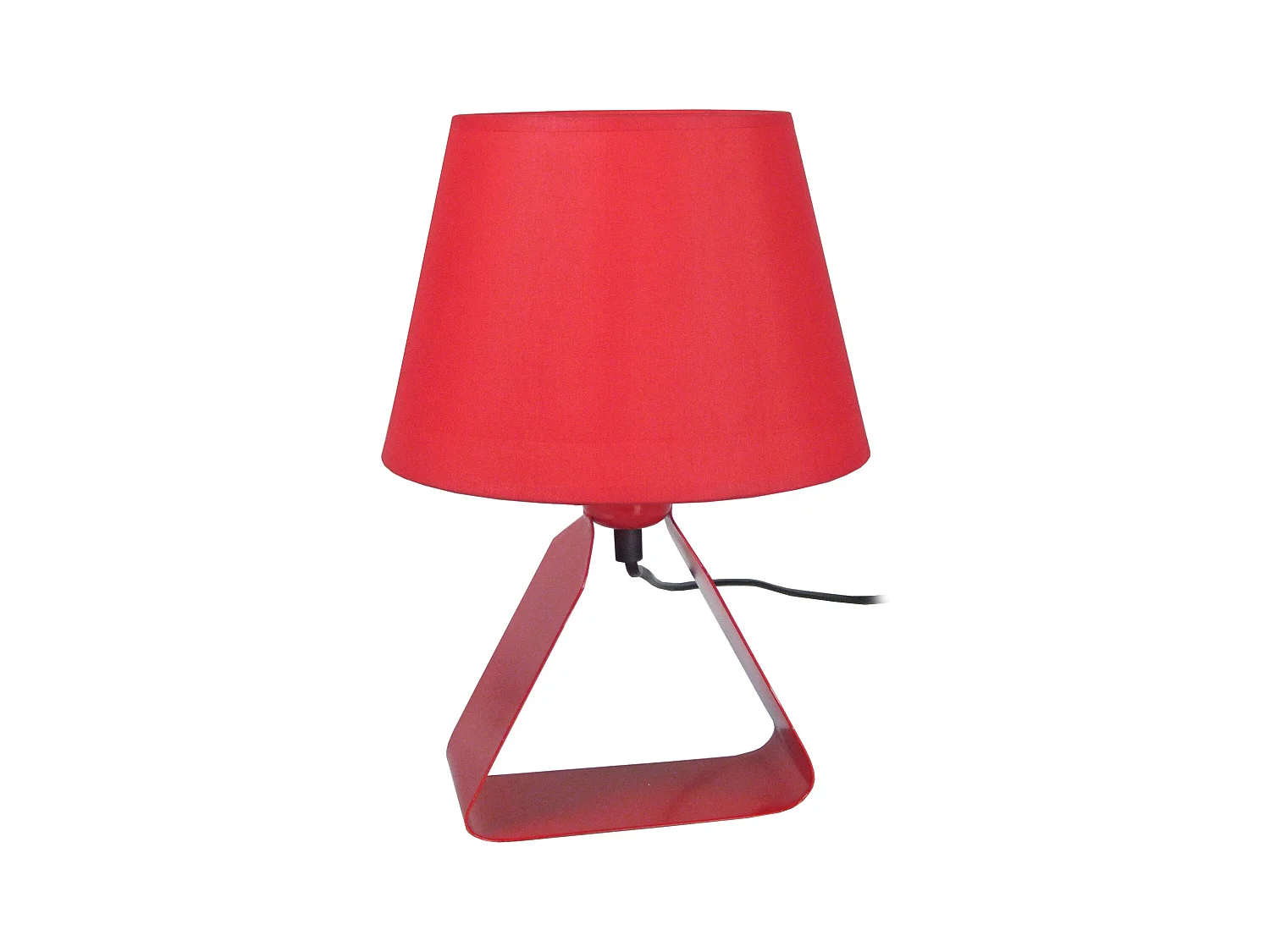 Lampe de Chevet TOSEL ,métal,Rouge ,H29xD18xP18 cm
