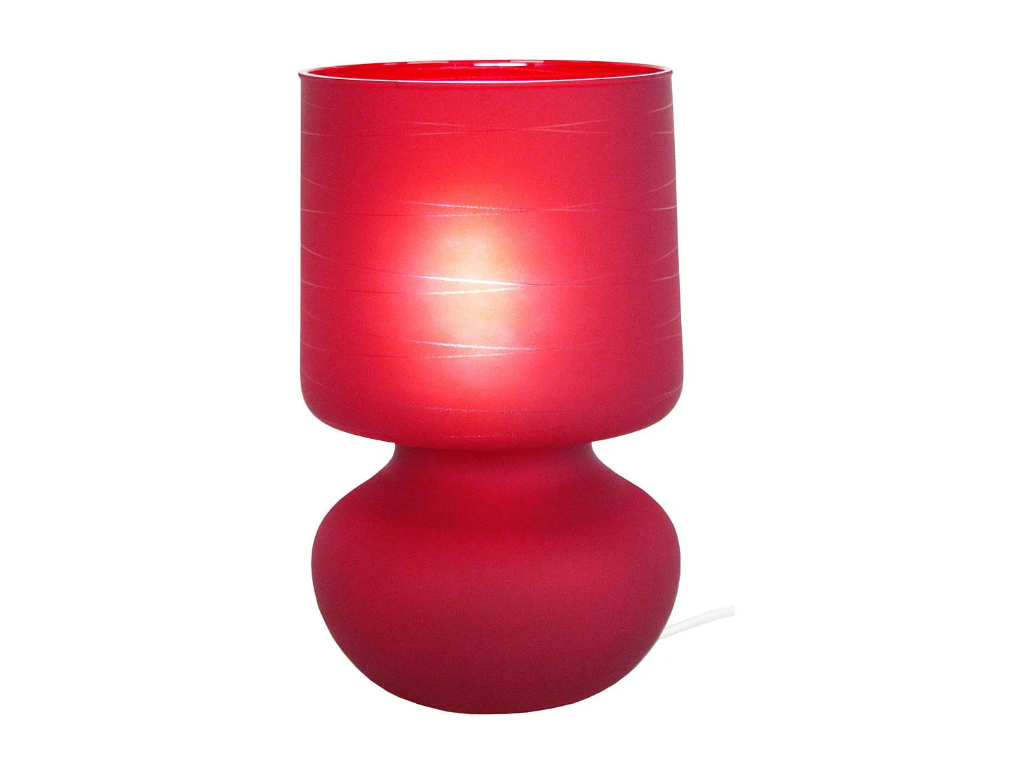 Lámpara de noche TOSEL ,vidrio,Gris ,A24xD 14xP14cm