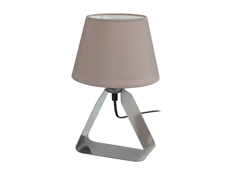 Lampe de Chevet TOSEL ,métal,Gris ,H29xD18xP 18cm