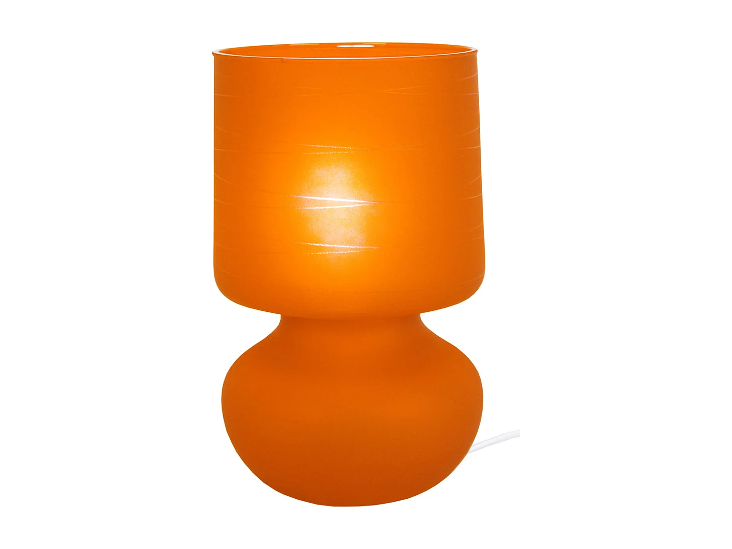 Lámpara de noche TOSEL ,vidrio,Gris ,A24xD14xP14 cm