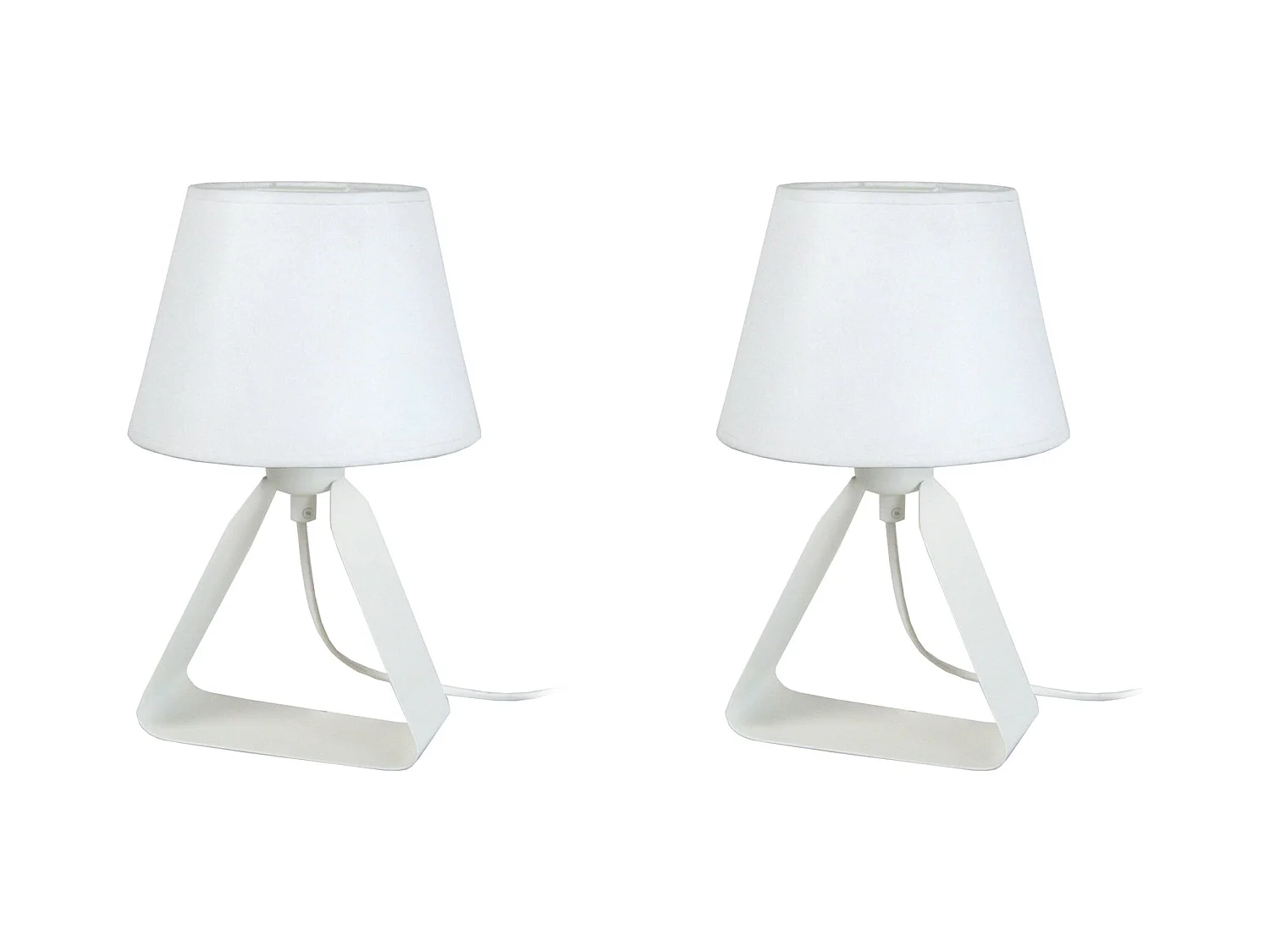 Lampe de Chevet TOSEL ,métal,Blanc , H29xD18xP18cm