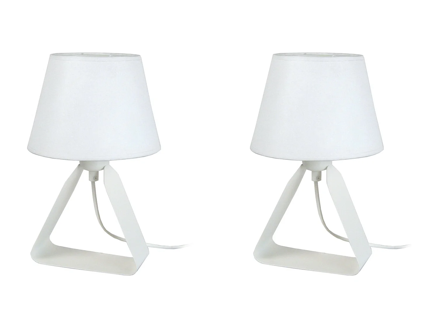 Lampe de Chevet TOSEL ,métal,Blanc , H29xD18xP18cm