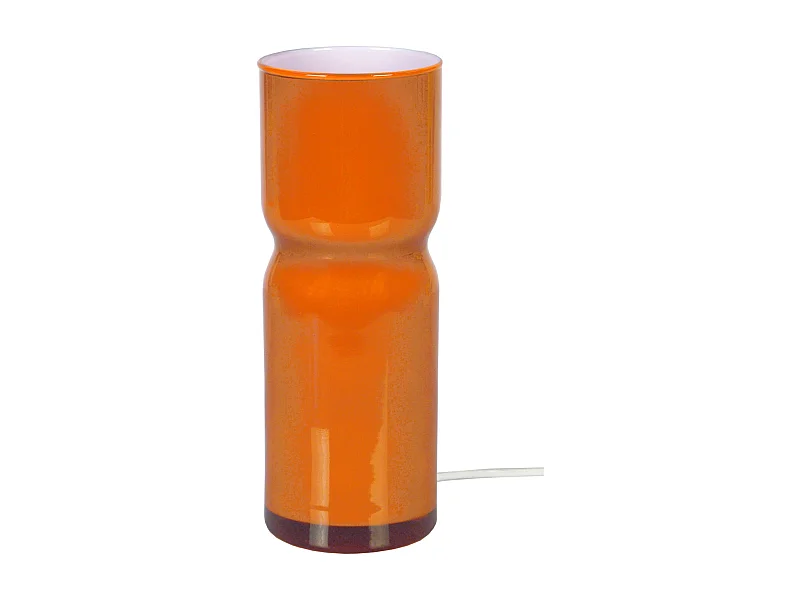Lampe de Chevet TOSEL ,verre,Orange ,H27xD10xP10cm