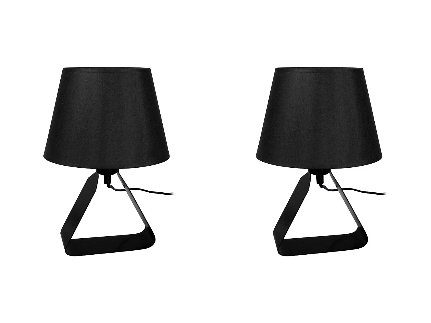 Lampe de Chevet TOSEL ,métal,Noir ,H 29xD18xP18cm