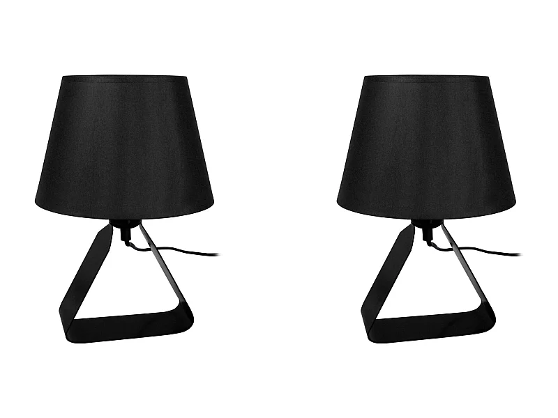 Lampe de Chevet TOSEL ,métal,Noir ,H 29xD18xP18cm